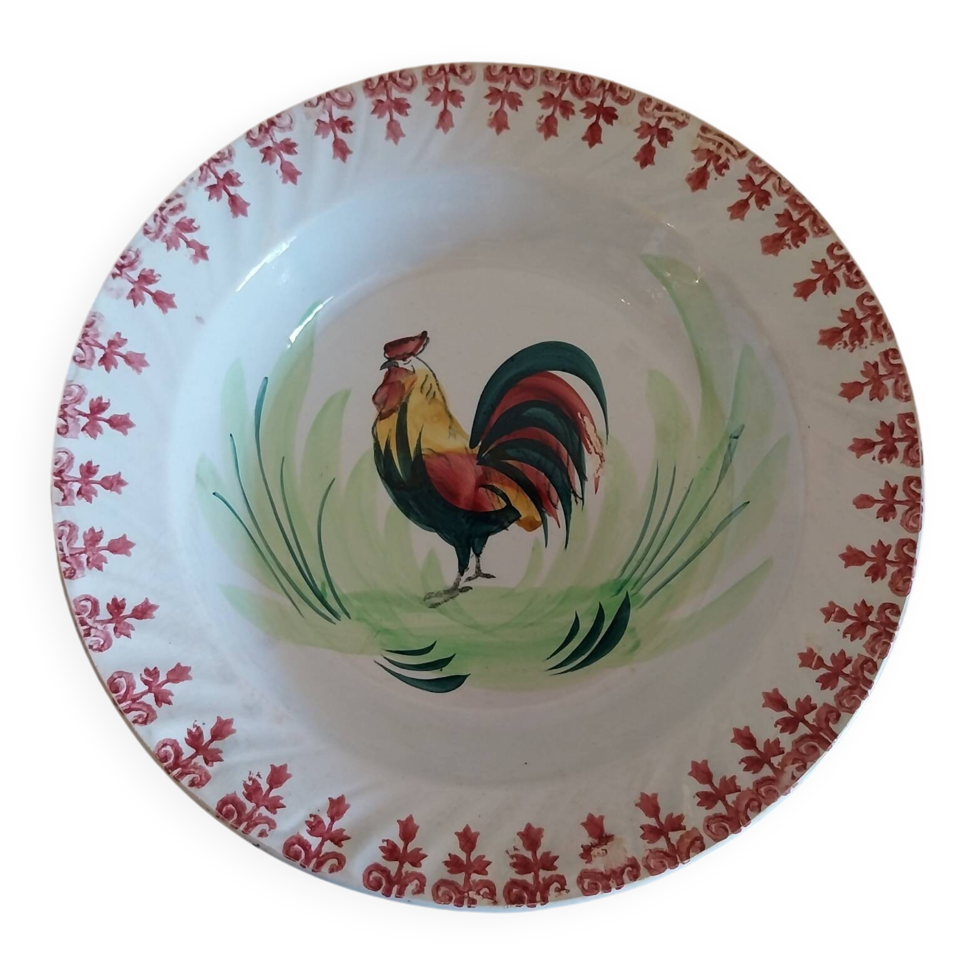Old hollow dish decorated with the Moulin des Loups