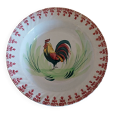 Ancien plat creux décor coq Moulin des Loups