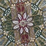 Algiers silk tablecloth, early 20th century, floral motifs enhanced with gold thread, handmade