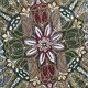 Nappe en soie d’Alger époque début XXe motifs floraux rehaussés de fils dorés, fait main