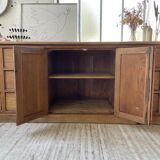 XXL solid oak counter sideboard