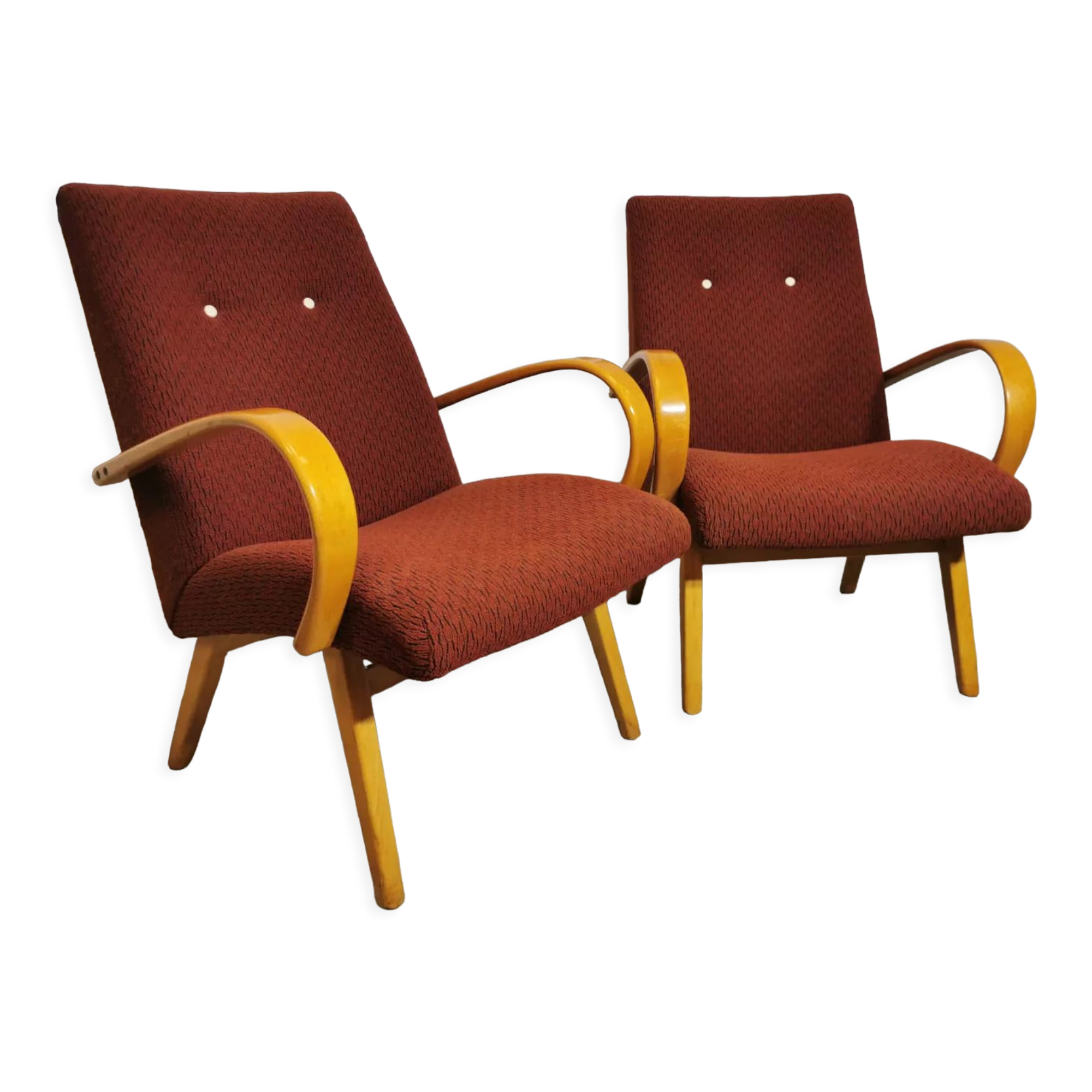 Paire de fauteuils by Jaroslav Smidek