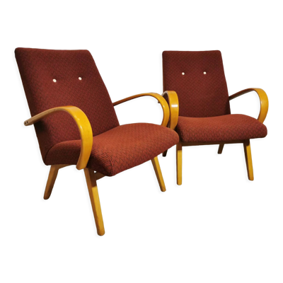 Paire de fauteuils by Jaroslav Smidek