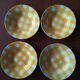 Set of 4 hollow plates Digoin yellow scottish model