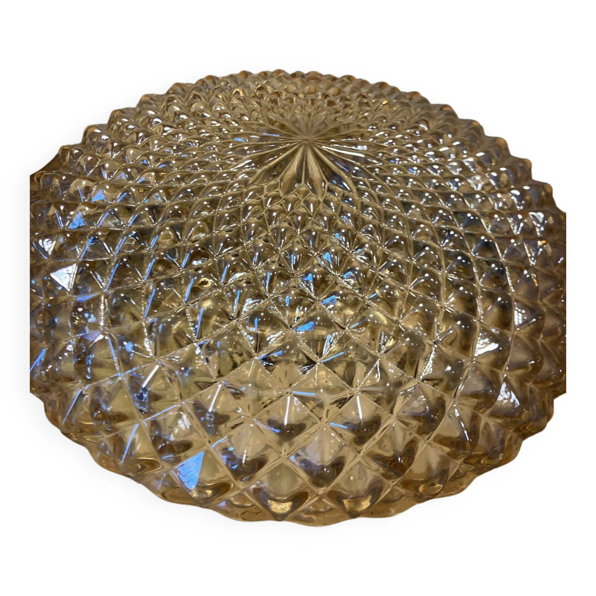 Superb wall light, glass ceiling light, vintage