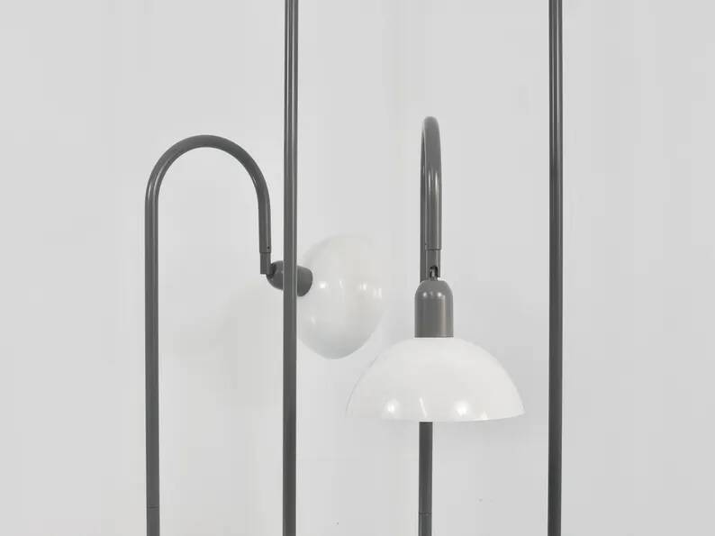 2 Postmodern 1980s Memphis Style Uplighter Floor Lamps, Torchiere, Italy, 1980s