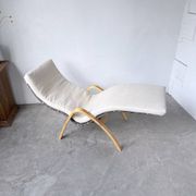 Ikea vintage Kim Samson curved beech wood deck chair