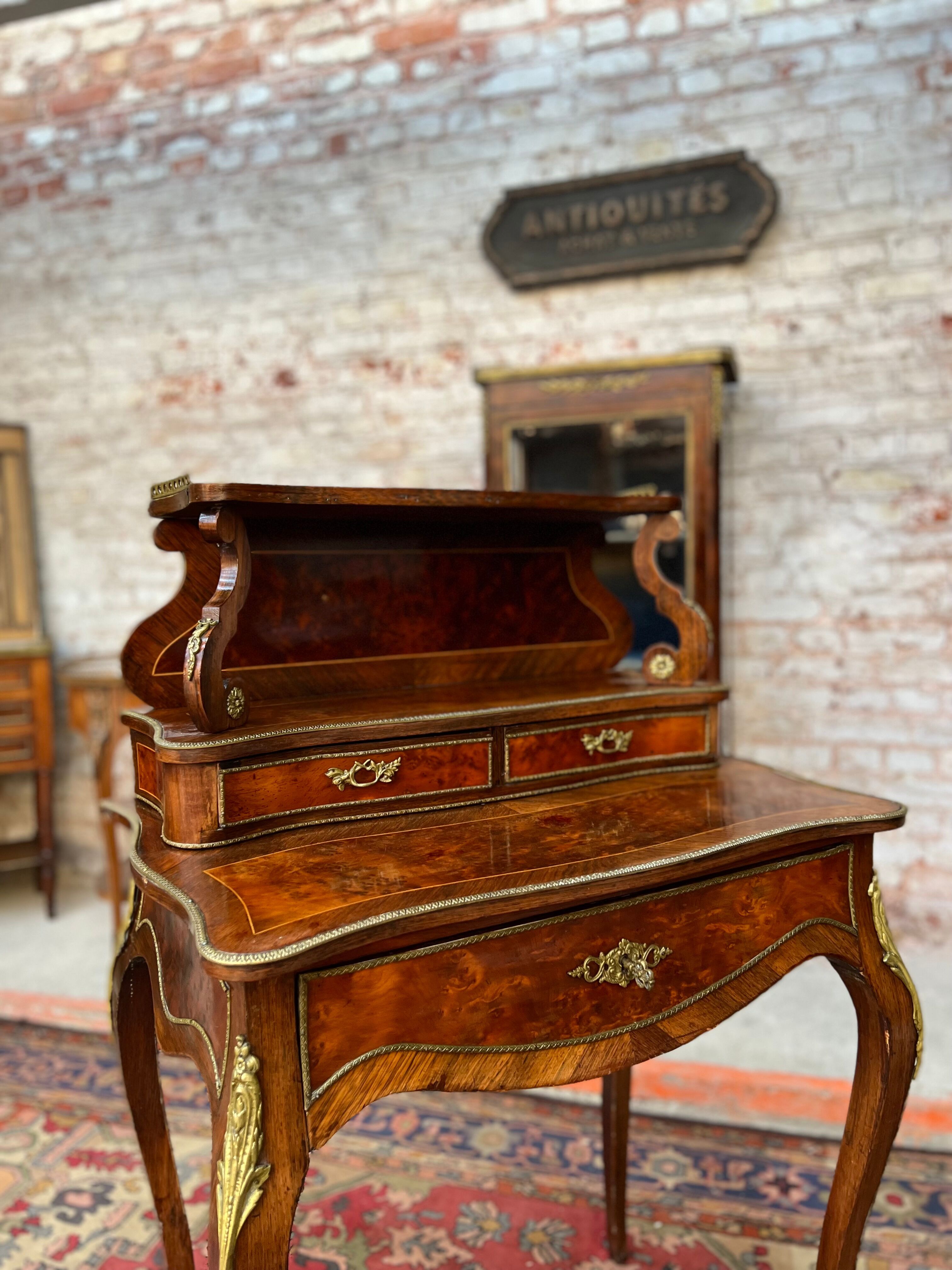 Lady Stepped Office Louis XV Style XIX Century