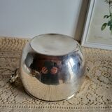 Silver-plated metal planter pot