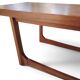 Vintage Scandinavian extendable coffee table with sled legs.