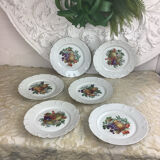 6 dessert plates Limoges porcelain