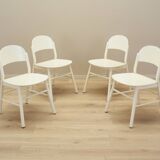 Set of four beech chairs, Italian design, 1970s, production: Italy