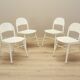 Set of four beech chairs, Italian design, 1970s, production: Italy