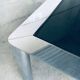 Mid-Century Smoked Glass & Chromed Steel Square Dining Table attributed to Sergio Mazza for Cinova, Italy, 1970s