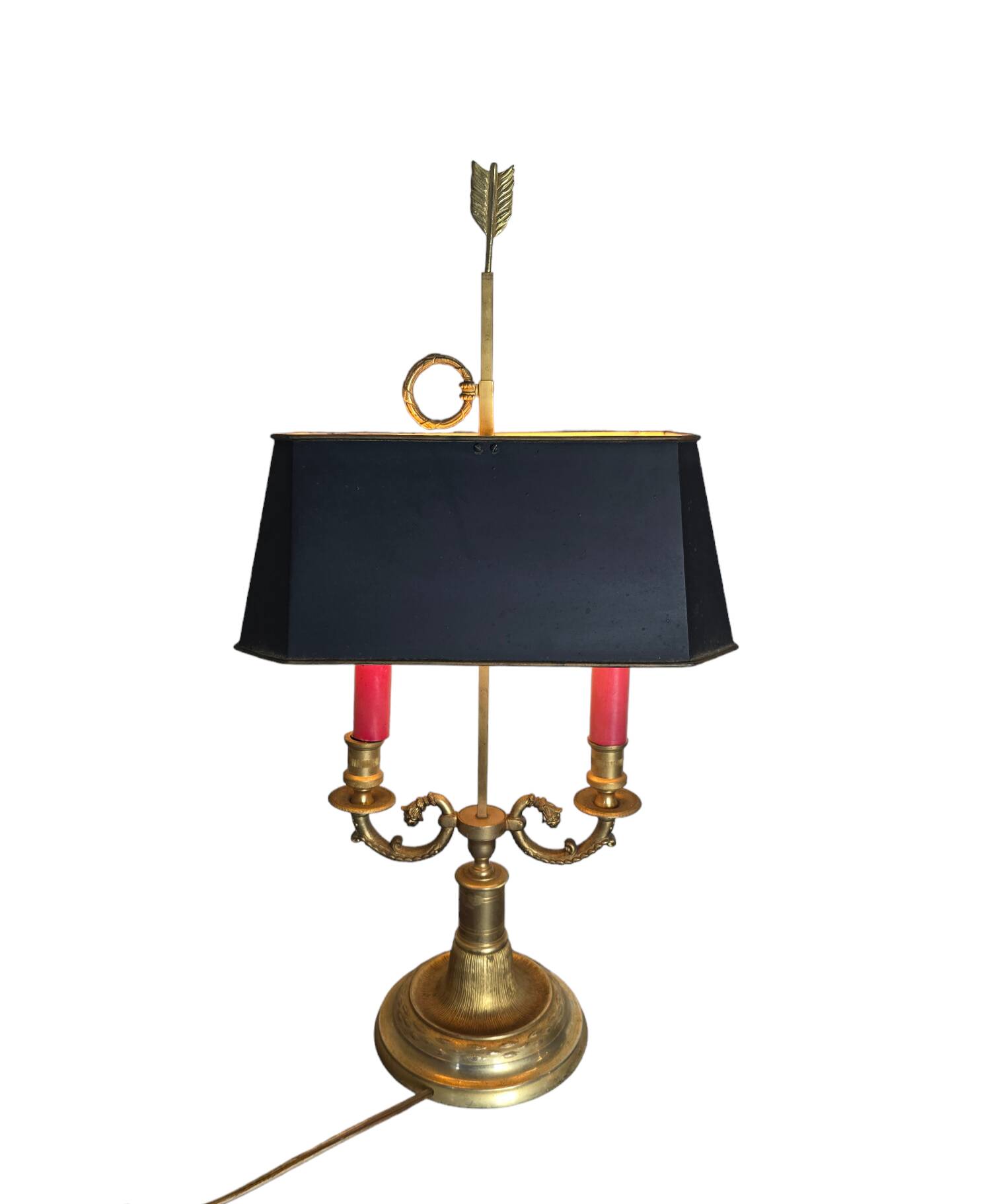 Lampe bouillotte style empire en bronze milieu XXème