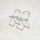 Set of 2 Plia folding chairs by Giancarlo Piretti for Anonima Castelli