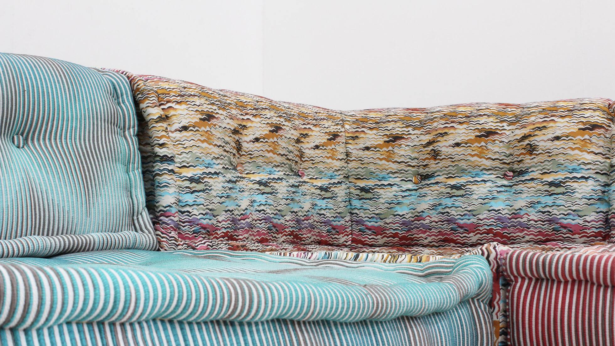 Roche Bobois Mah Jong sofa Missoni design by Hans Hopfer, set of 12
