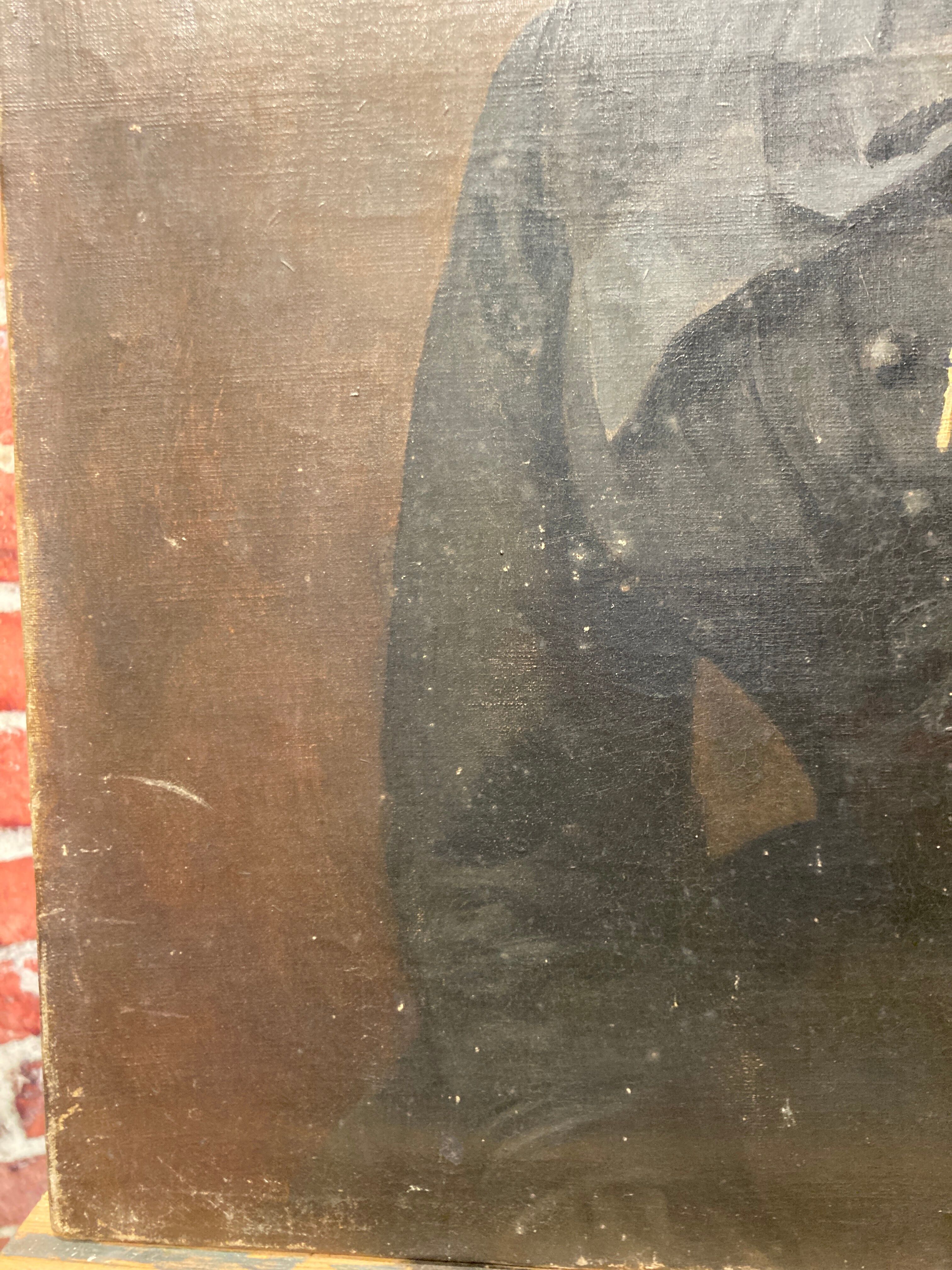 Oil on canvas portrait of a woman
