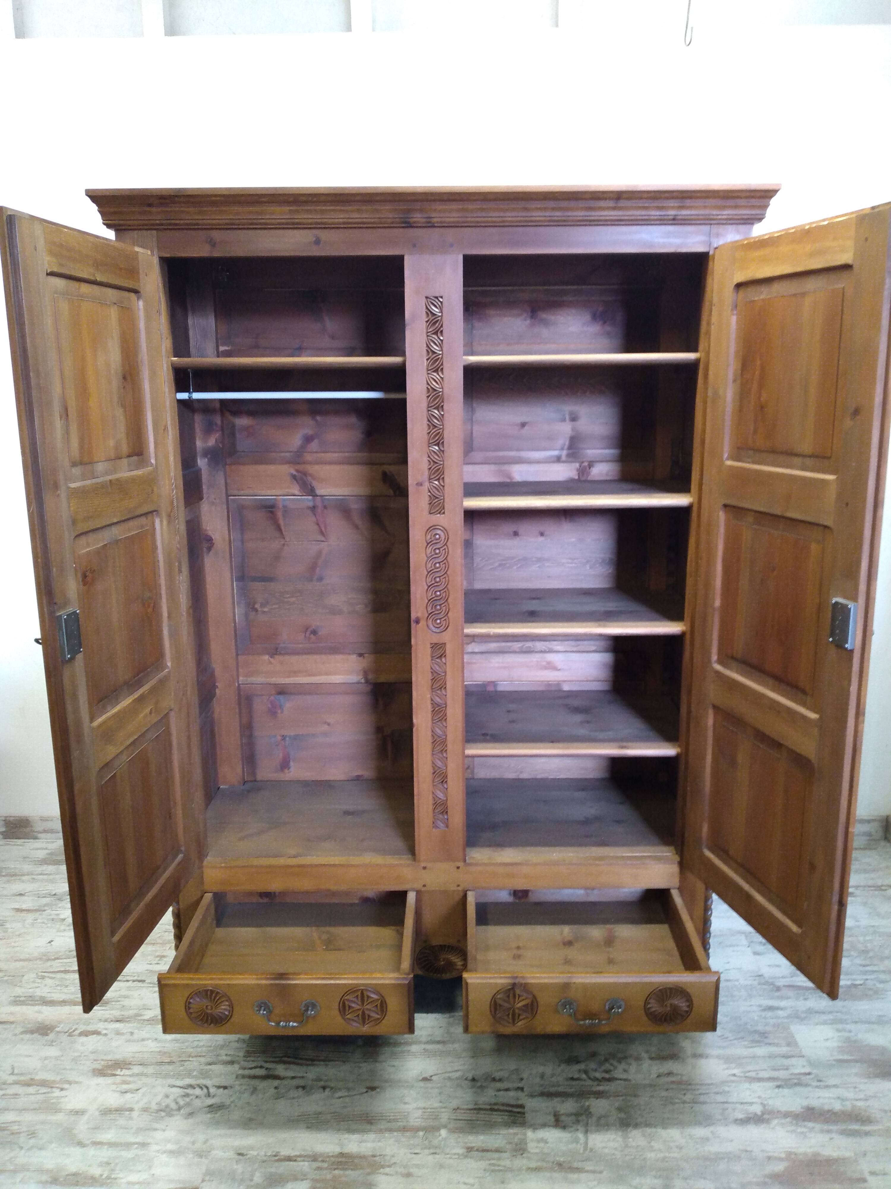 Carved wooden cabinet
