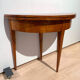 Biedermeier demi-lune fold-out table, cherry veneer, south germany, circa 1820