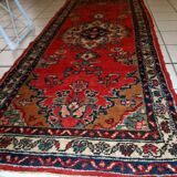 Tapis vintage fait main Hamadan persan 81cm x 194cm (1960s)