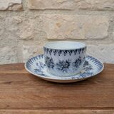 Antique coffee cup with saucer, Saint Amand and Hamage, Jeannette model