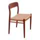 Chaise - Niels Otto Møller - modèle 75 - Corde danoise refaite