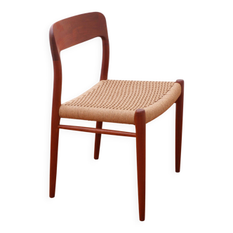 Chaise - Niels Otto Møller - modèle 75 - Corde danoise refaite