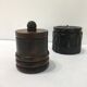Two old wooden tobacco boxes