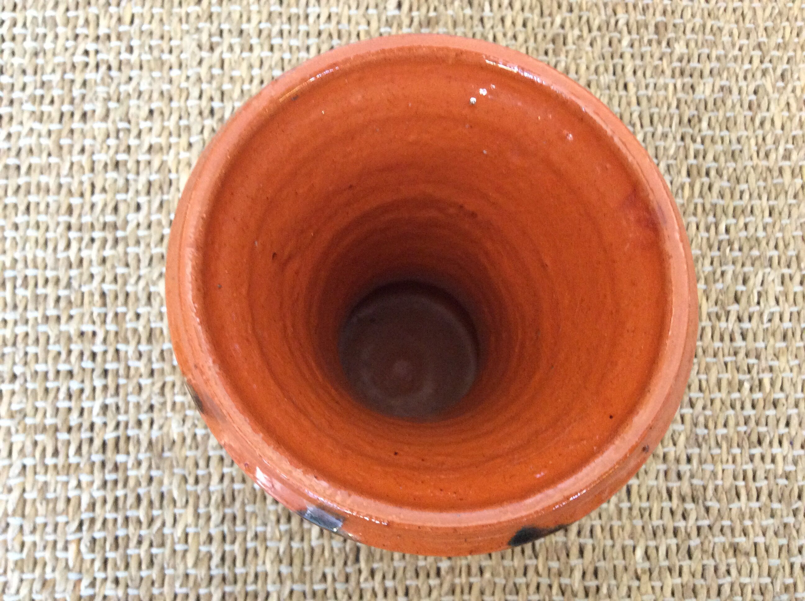 Glazed terracotta vase