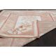 1970s Vintage Turkish Oushak Handmade Wool Cotton Pink Area Rug  168x220