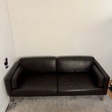 Canapé en cuir marron