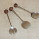 3 condiment cutlery 1970 Eloi Pernet stainless steel and wood