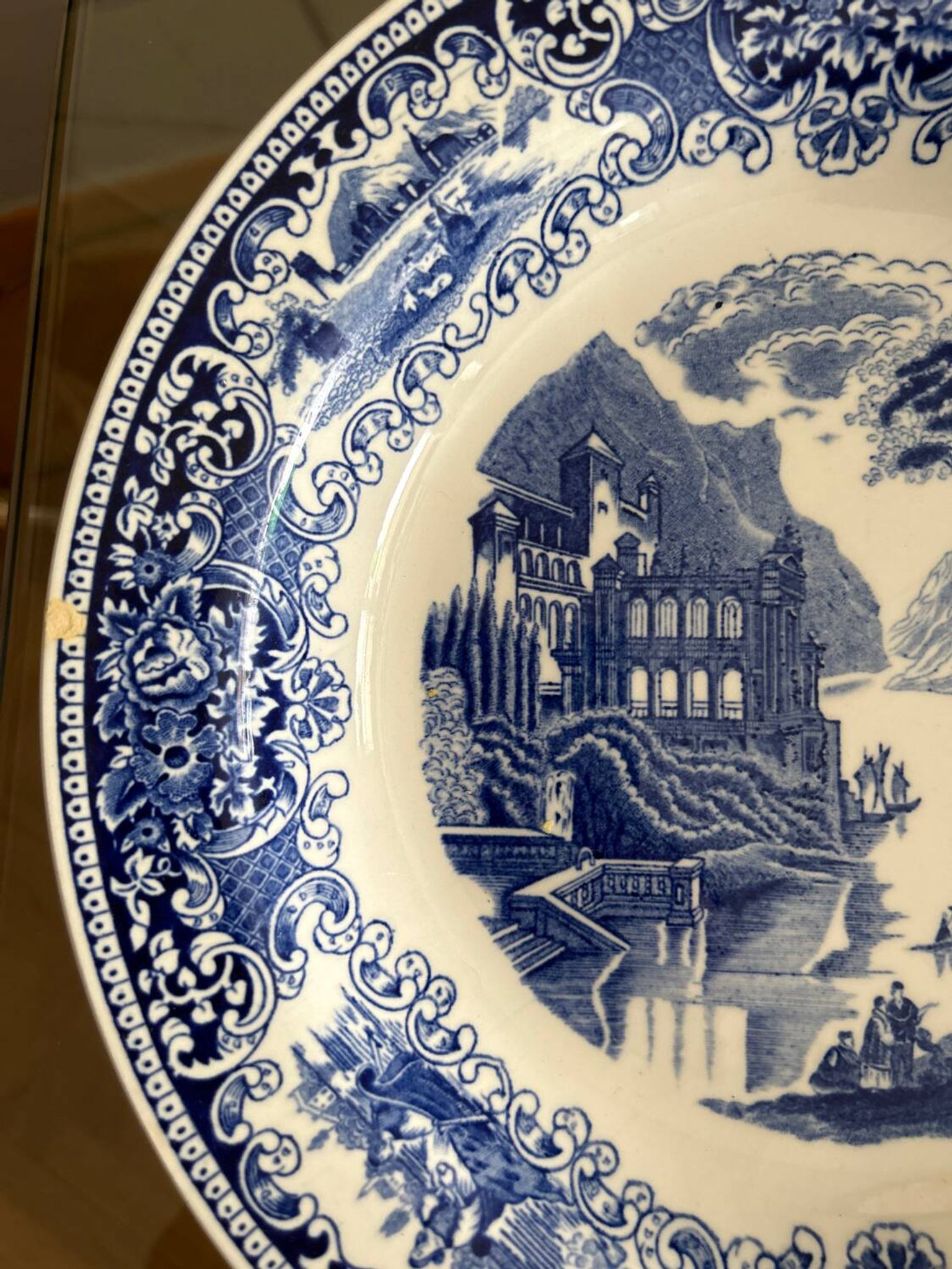 Salad bowl and hollow dish Earthenware OLD ENGLAND