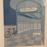 Affiche sérigraphiée originale encadrée Metropolitain de Quentin King 1983