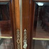 Napoleon III louis XVI style mahogany window and nineteenth century bronze gallery