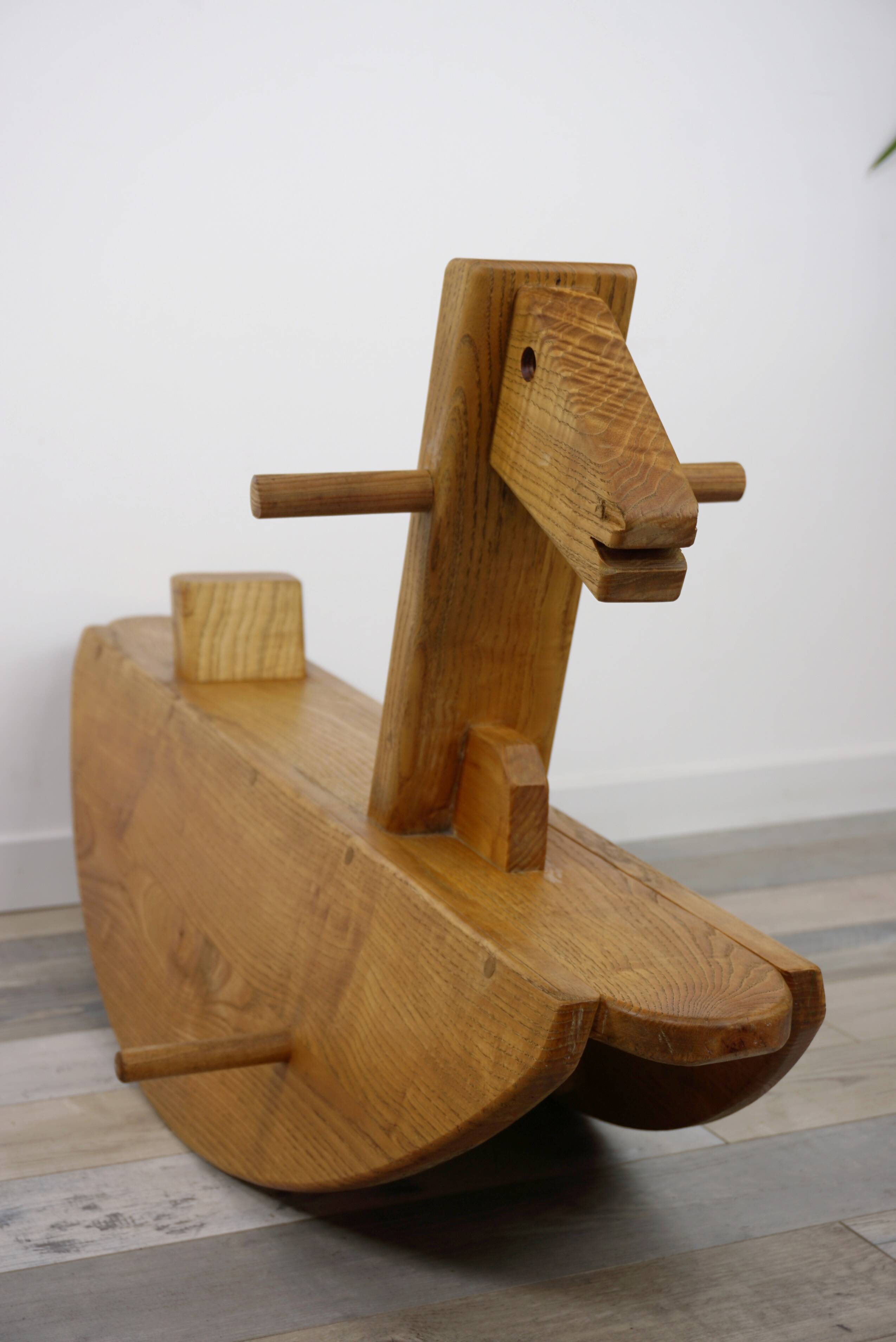 50s wooden rocking horse