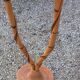Bamboo and rattan floor lamp 2 lights from the 70s