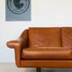 Aage Christiansen vintage Danish mid-century 3 person cognac "Matador" sofa