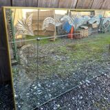 Vintage art deco cut glass bistro venetian mirror