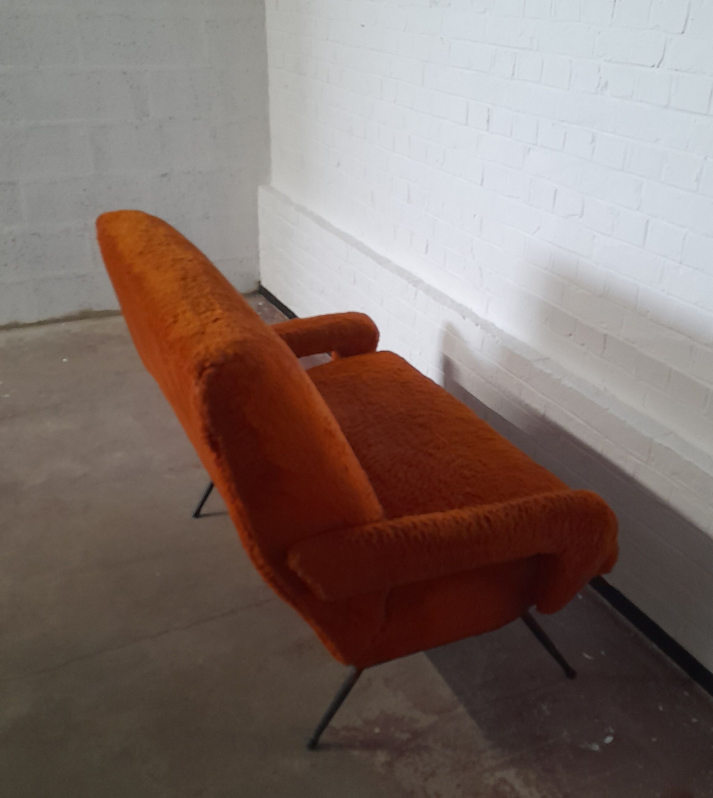 2-seater sofa 60s/70s in soft wool