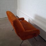2-seater sofa 60s/70s in soft wool