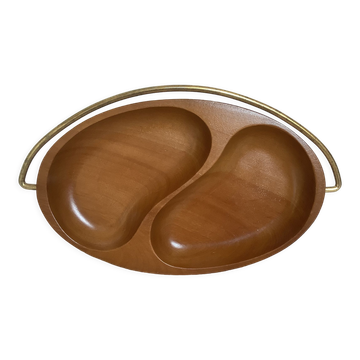 Yin and yang wooden catchall tray
