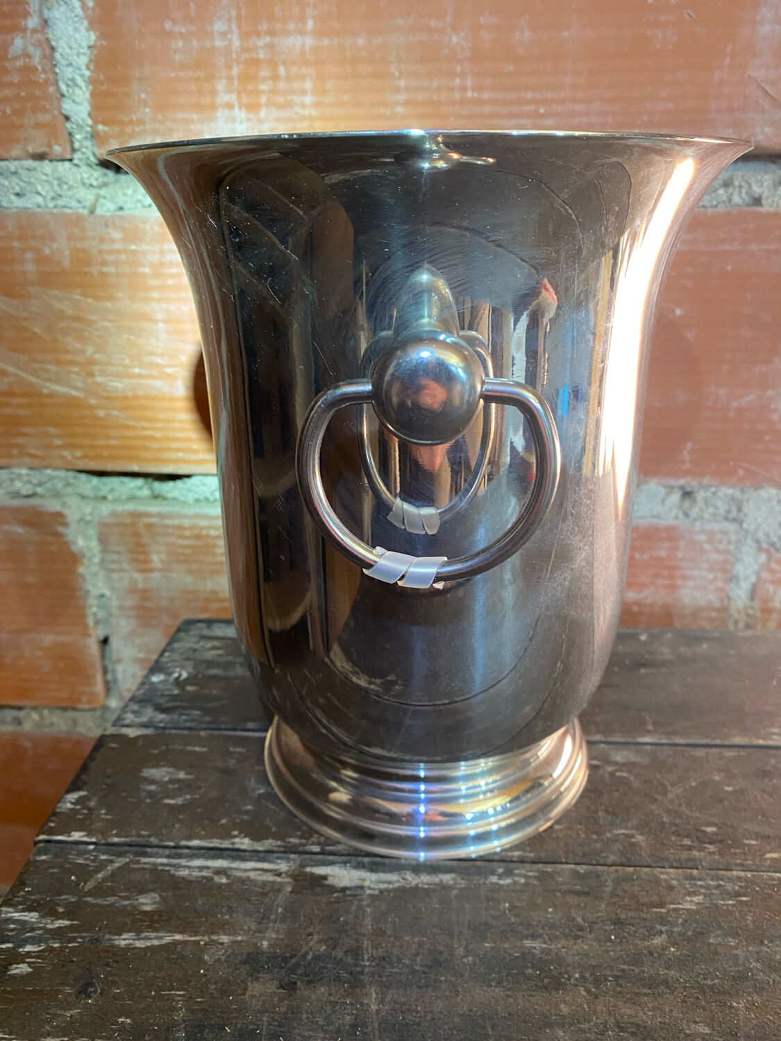 Vintage champagne ice bucket couzon stainless steel france