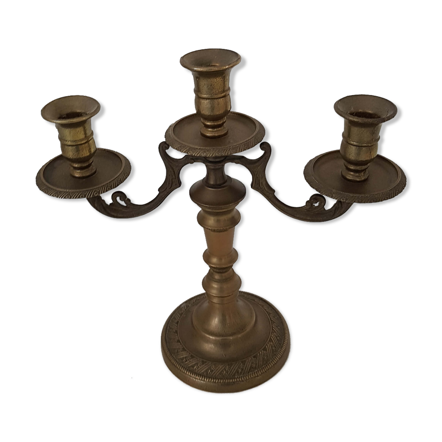 Old brass chandelier 3 branches