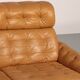 Superbe ensemble de canapés modulaires en cuir cognac des années 1970.