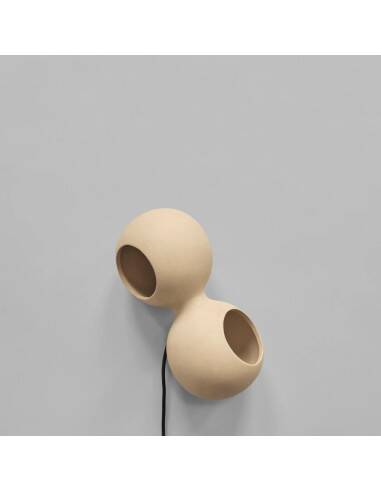 Table lamp or wall lamp in sand color made of ceramic, contemporary work.