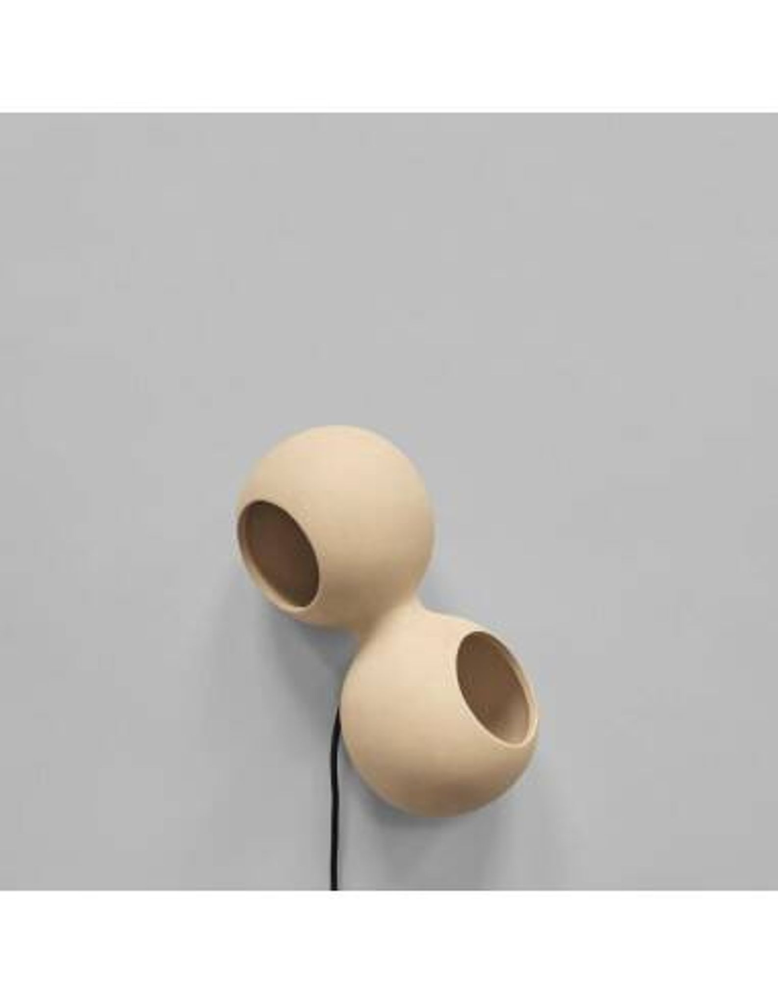Table lamp or wall lamp in sand color made of ceramic, contemporary work.