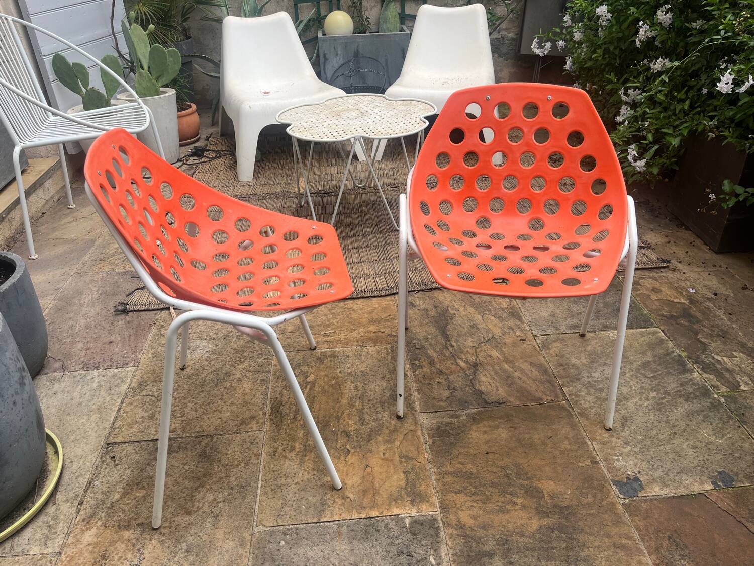 Pair of Deauville chairs by Pierre Guariche