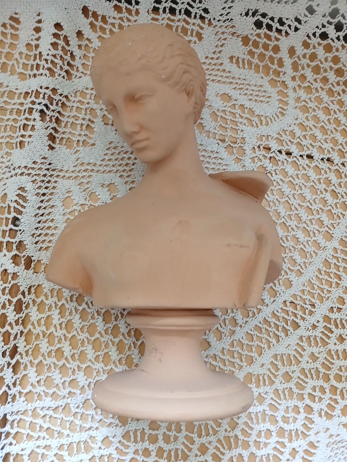 Terracotta bust of a woman